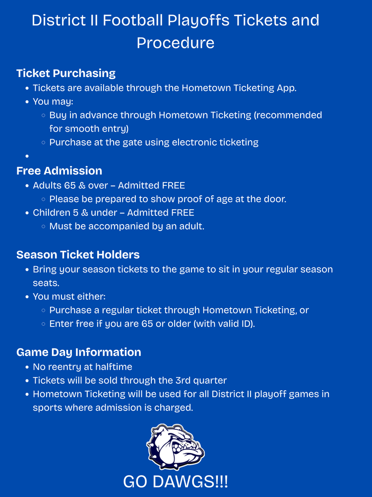 Playoff Tickets and Procedure