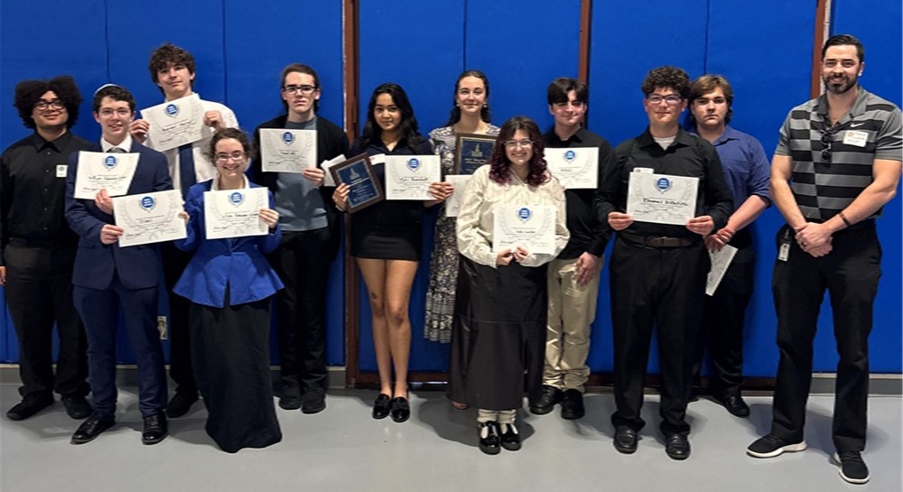 Model UN students standing in a group