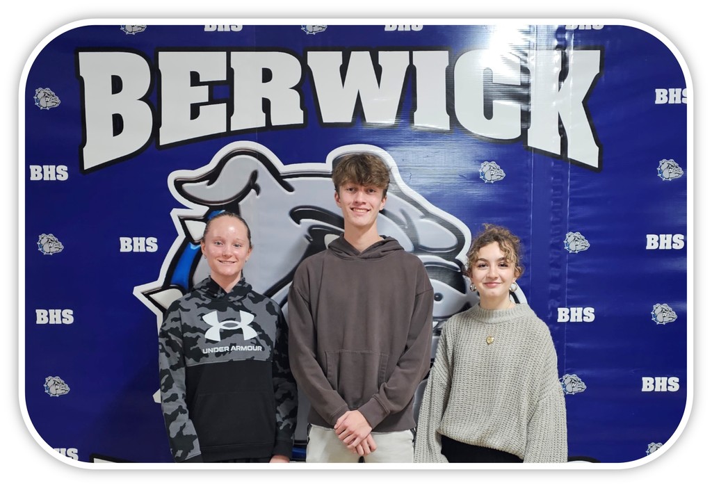 September Students of the Month standing together