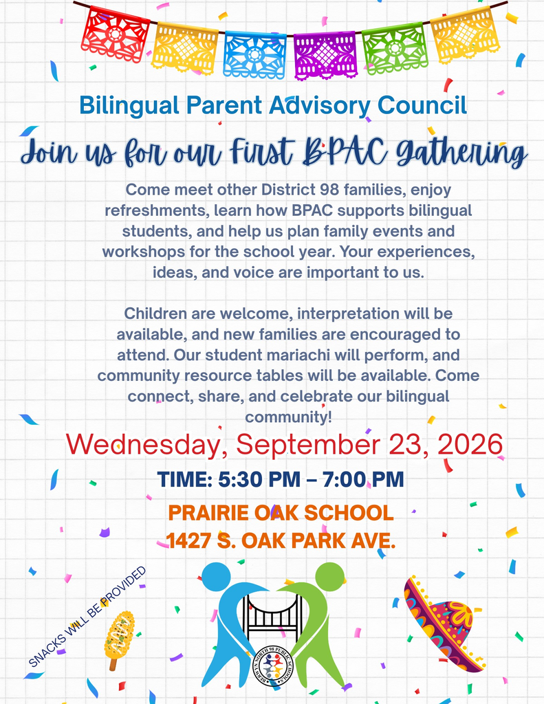Bilingual Parent Advisory Committee Flyer. QR Code to Join