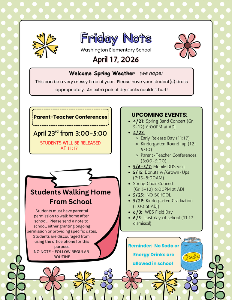 school weekly note