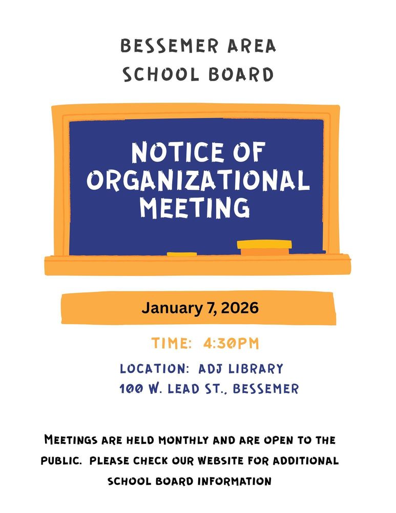notice of school board meeting details