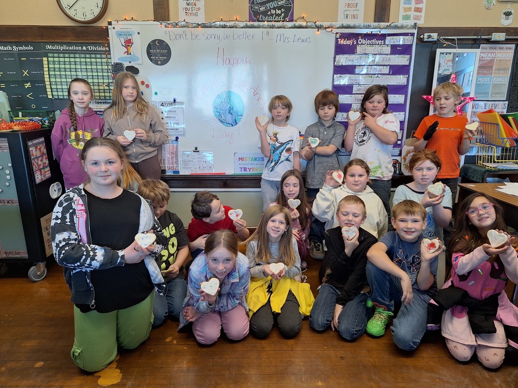 group of students with cookies