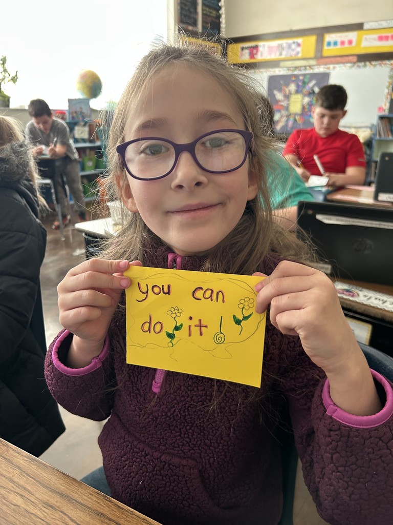 Girl with kindness card