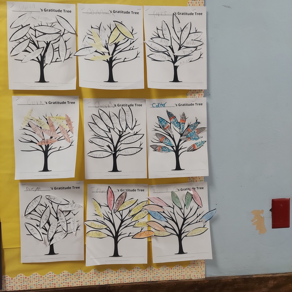 student's "grattitude tree" craft project