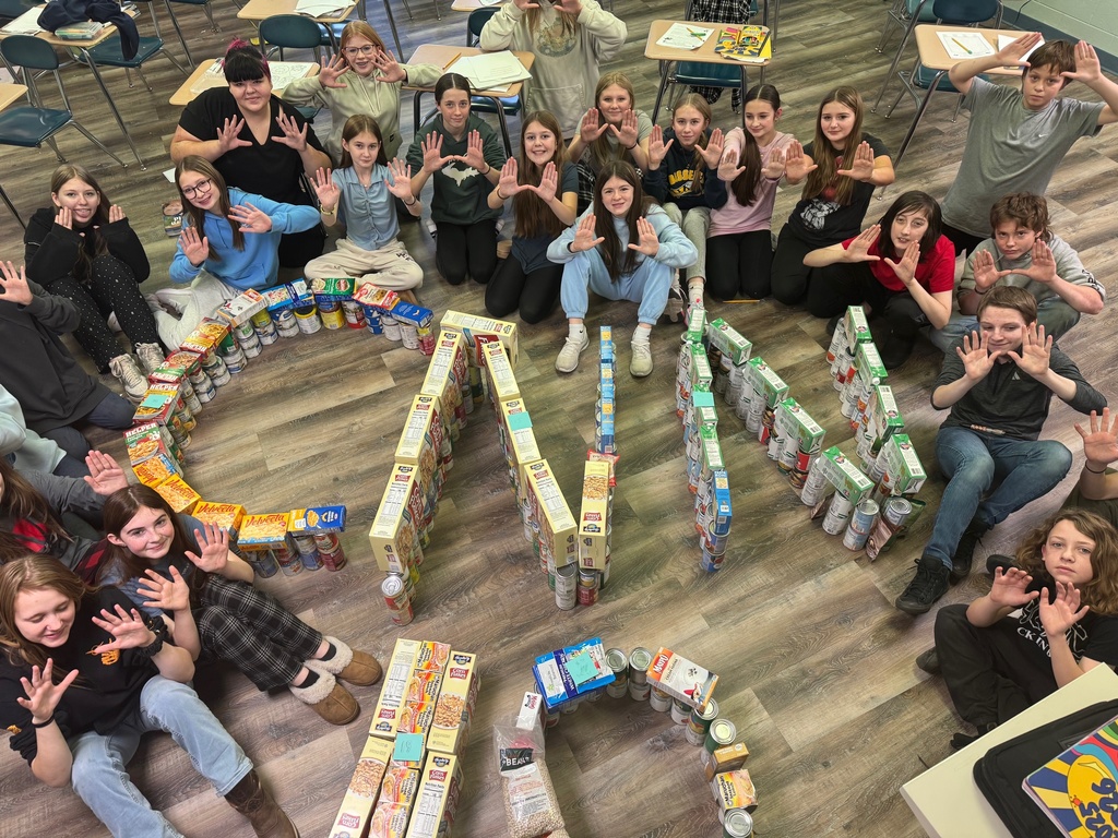 Mrs. France's third hour 7th grade with their design.