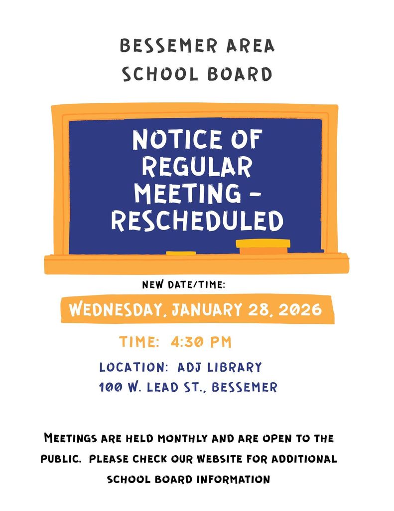 school board meeting posting of meeting time, date and location