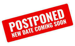 sign indicating event has been postponed