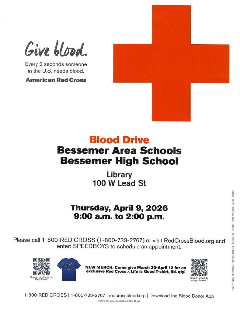 Advertisement for Red Cross Blood Drive
