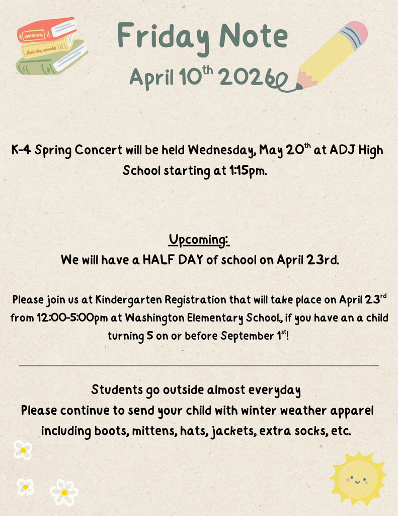 friday note flyer indicating upcoming events