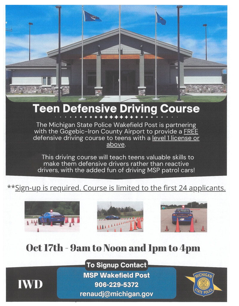 flyer advertising teen defensive driving course