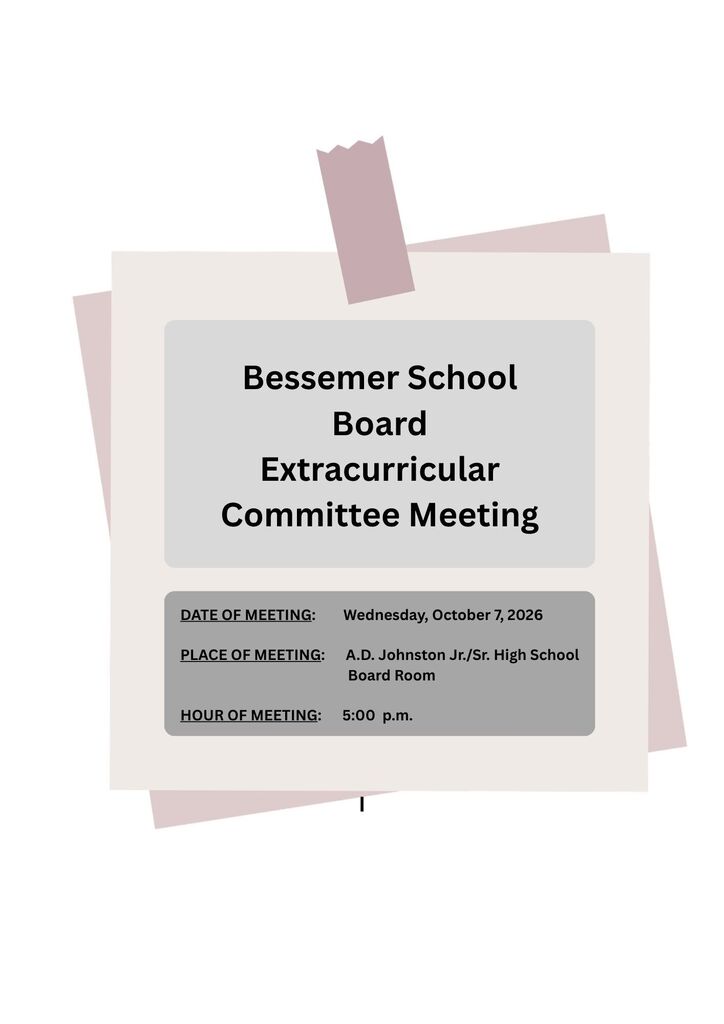 Notice of School Board Committee Meeting