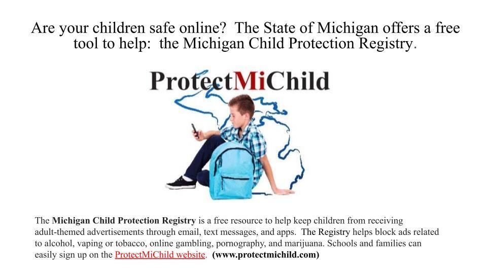 flyer with resources for student online safety