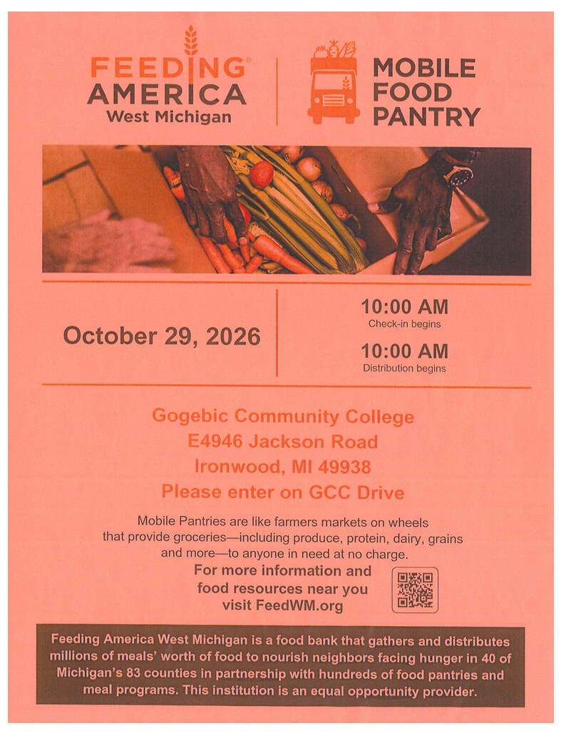 flyer advertising mobile food pantry