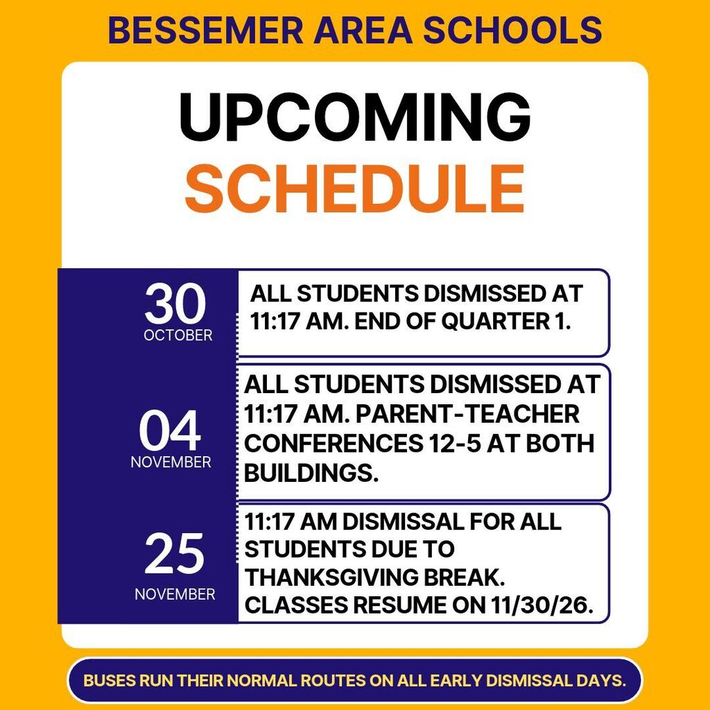 Upcoming Important dates- October and November