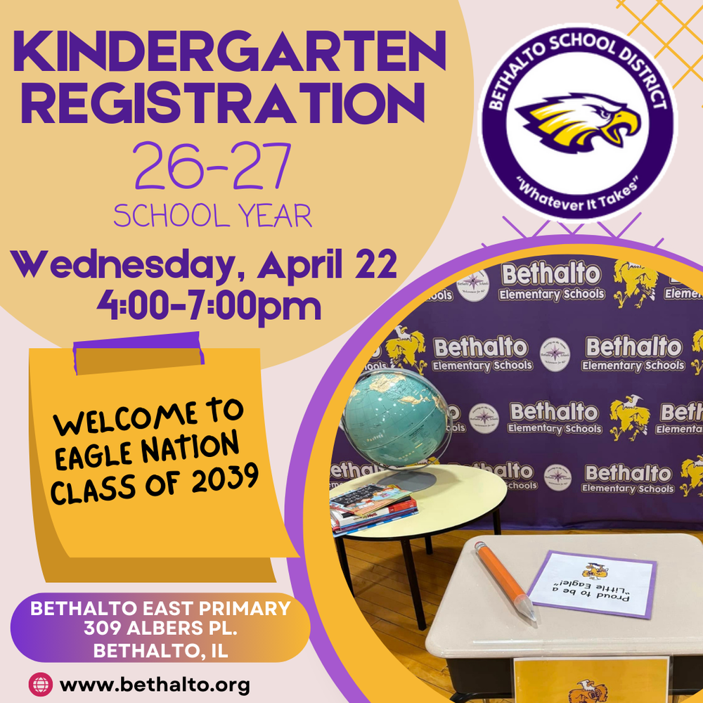 Save the Date for Kindergarten Registration