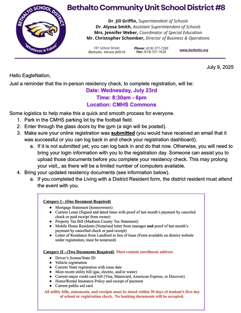 In-person residency check