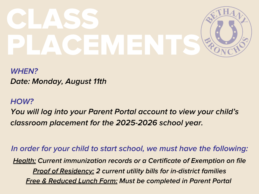 3. Class Placements