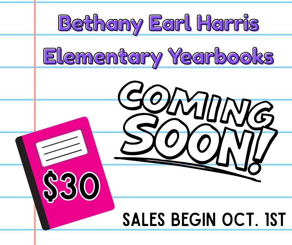 Yearbook on sale Oct 1st