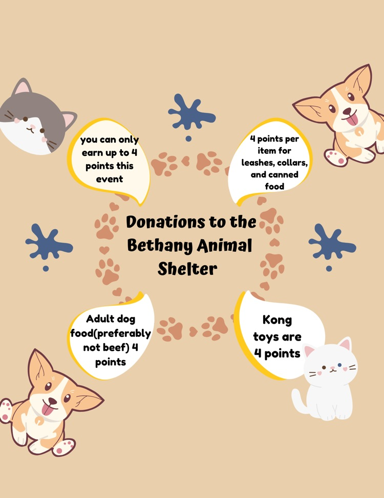 flyer with info for donation drive