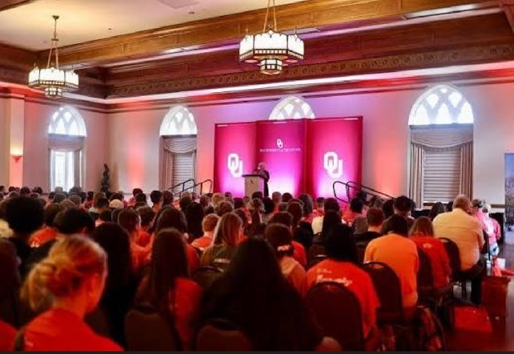 students in a conference room 