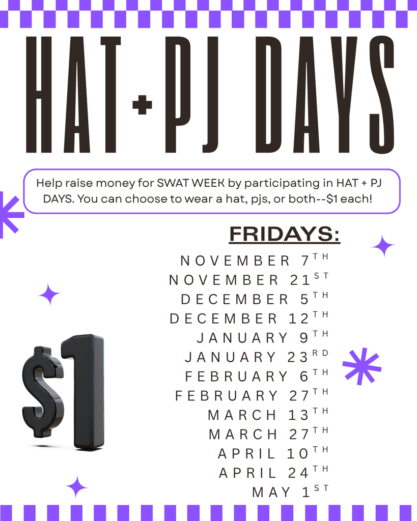 graphic for hat & pj days for swat week