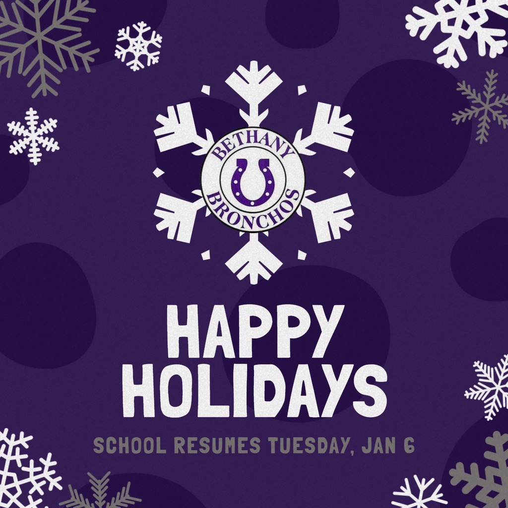 purple and white snowflake graphic with return to school date of jan 6, 2026
