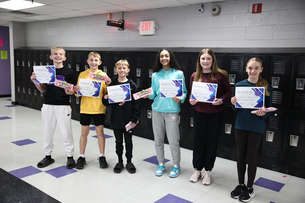 Photo of six students who were nominated for Students of the Month