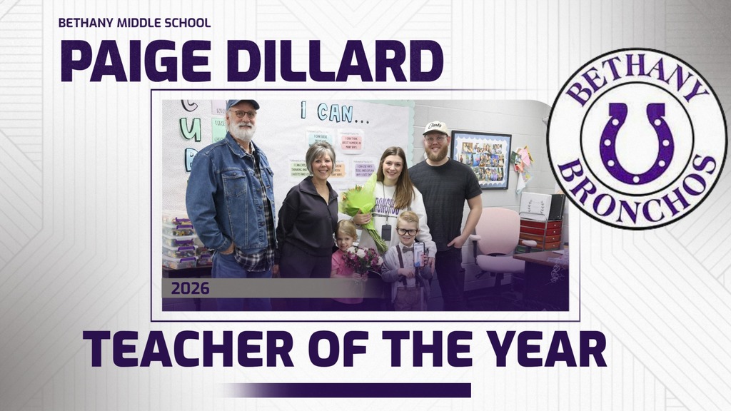 Teacher of the Year graphic for Mrs. Paige Dillard