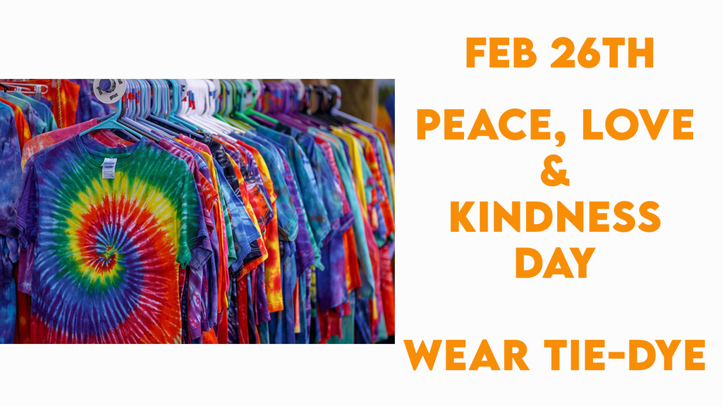 picture of tie dye shirts with date of random acts of kindness day