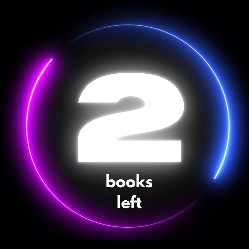 neon graphic stating two yearbooks left