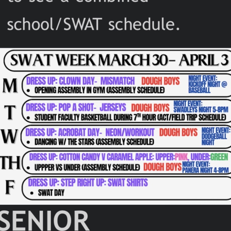 swat week schedule 