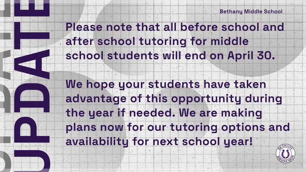 purple and gray graphic with details about tutoring dates