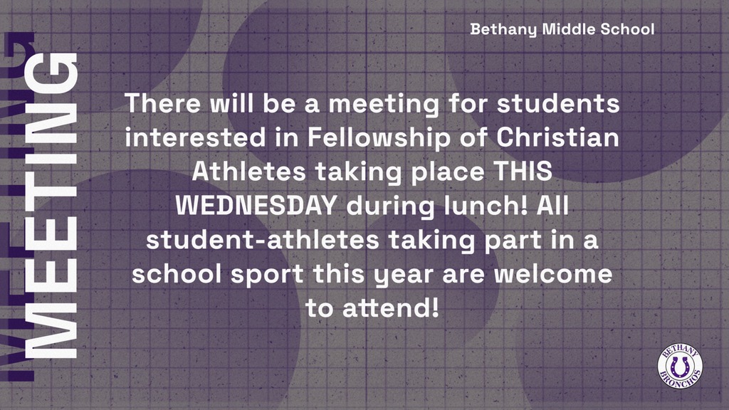 Purple and gray graphic with information about this Wednesday's FCA meeting