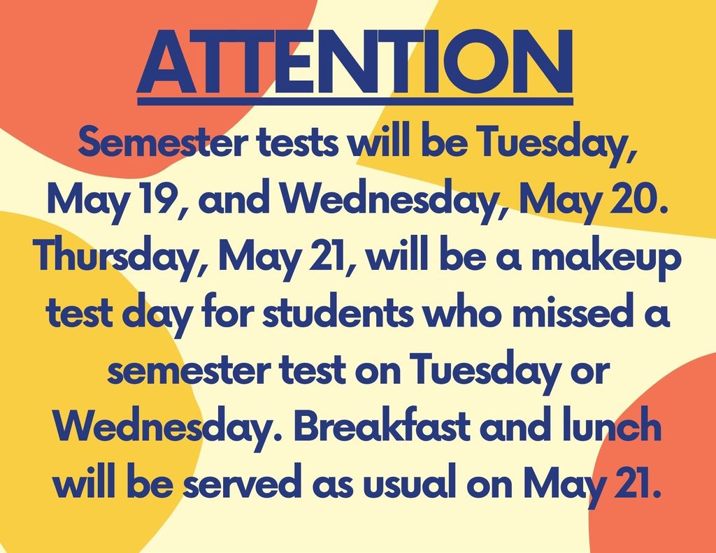 semester test days
