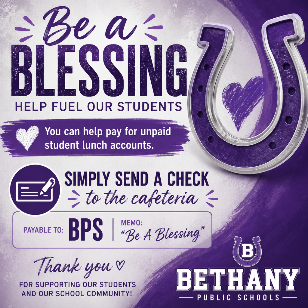 purple graphic with info about cafeteria donations