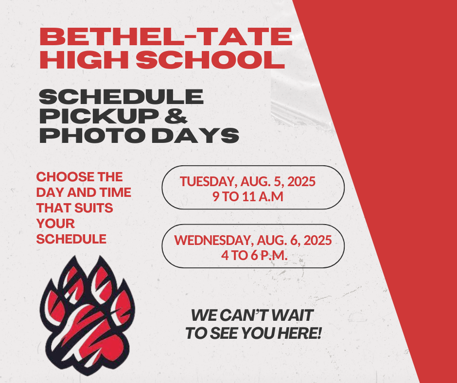 BTHS schedule pickup days graphic