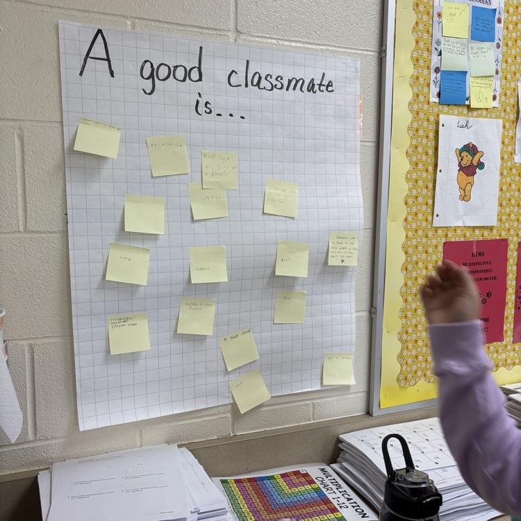 To kick off a new school year, Mrs. Carnahan’s classes completed an activity to define what makes a good classmate. Students also played “Would You Rather” to ease back into the new school year.