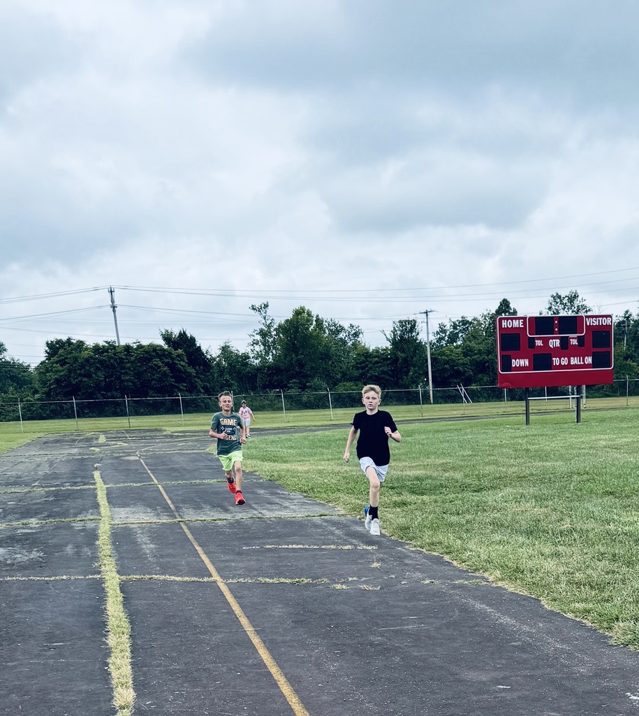 It was a great day to run the mile in PE! Great job to all Mrs. Frazier's classes on completing it :) 