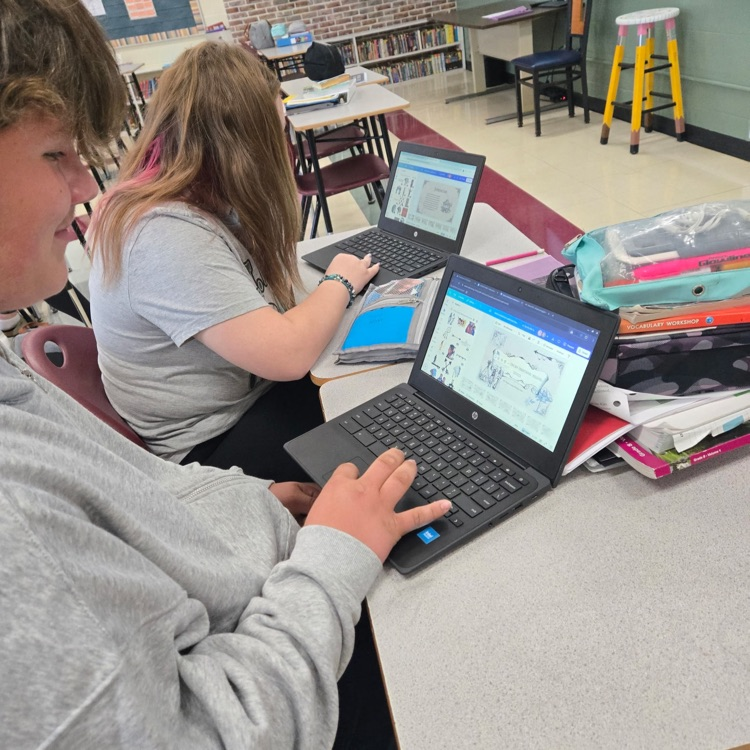 Students are designing a Canva infographic to visually highlight the key ideas from their chapter on Native Americans.