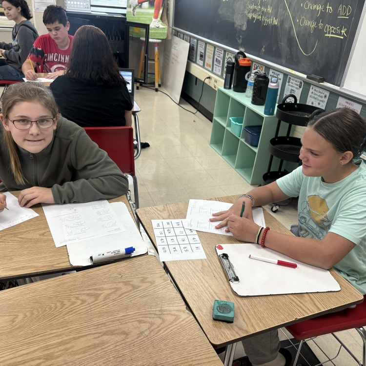 Ms. Valentine’s 7th graders have been learning how to add and subtract rational numbers this week!