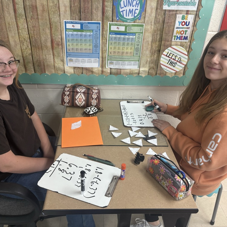 7th graders teamed up to solve a puzzle full of adding and subtracting rational numbers 🧩➕➖