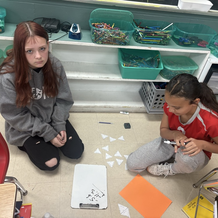 7th graders teamed up to solve a puzzle full of adding and subtracting rational numbers 🧩➕➖