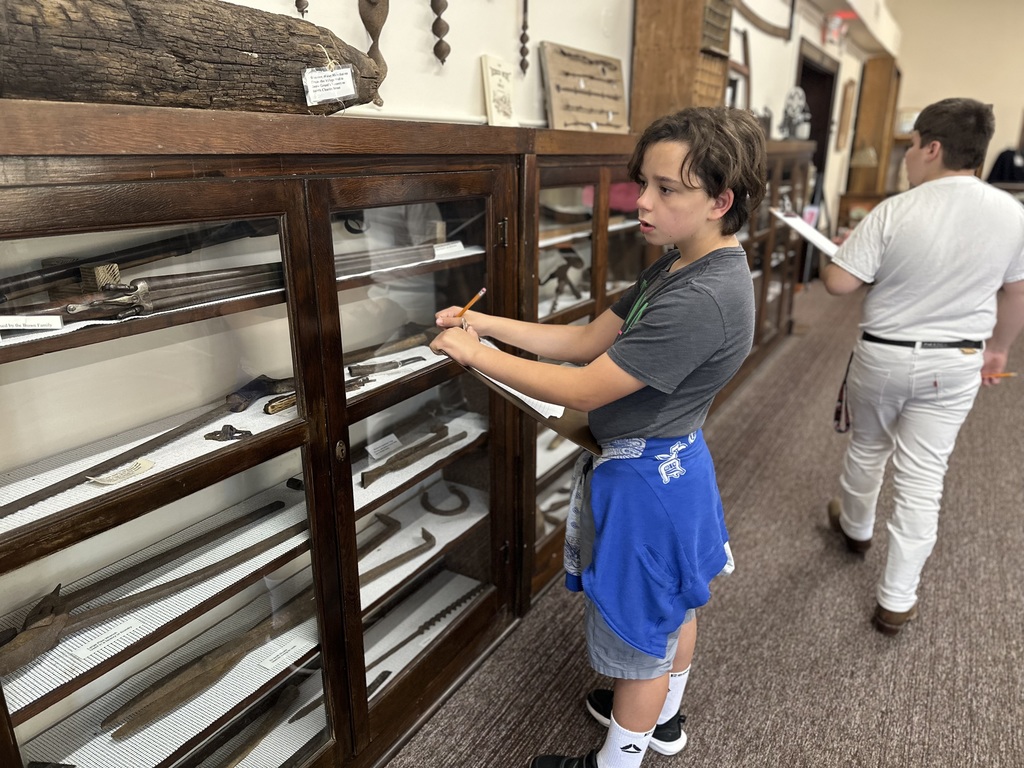 Students are partnering with the Bethel Historic Museum to be part of their Young Historians group. Their first mission is to.research and write signage for items on display.