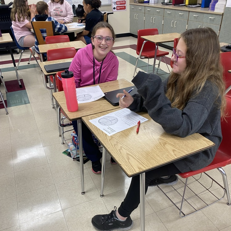 Students in Mrs. Patrick’s Class worked with partners to complete an activity sheet on mapping skills. 