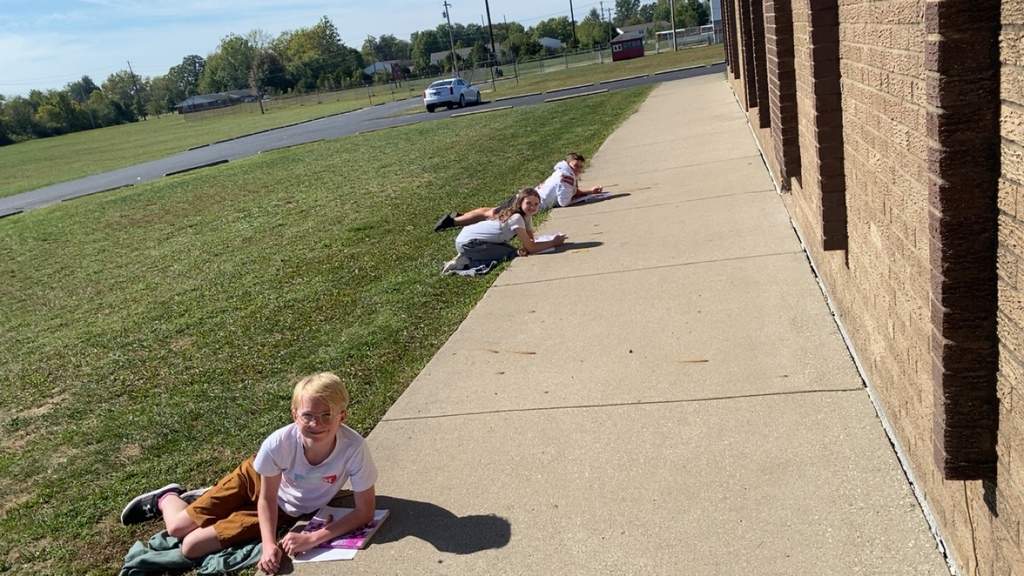Students solved math problems with rational numbers while enjoying the sun. 