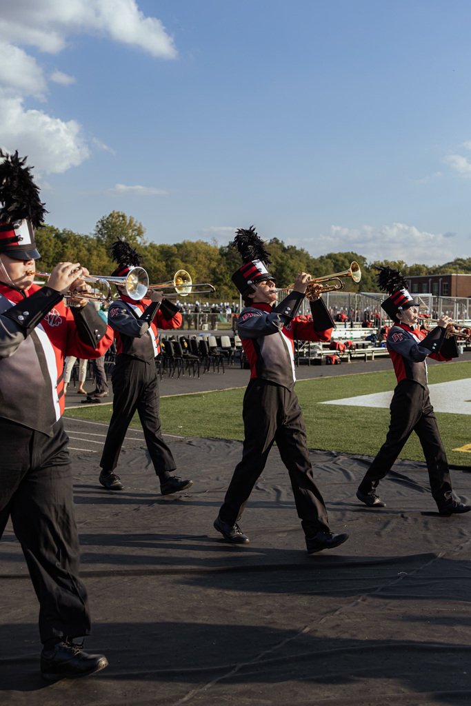 The BTHS Marching Band completing at Little Miami Band Fest