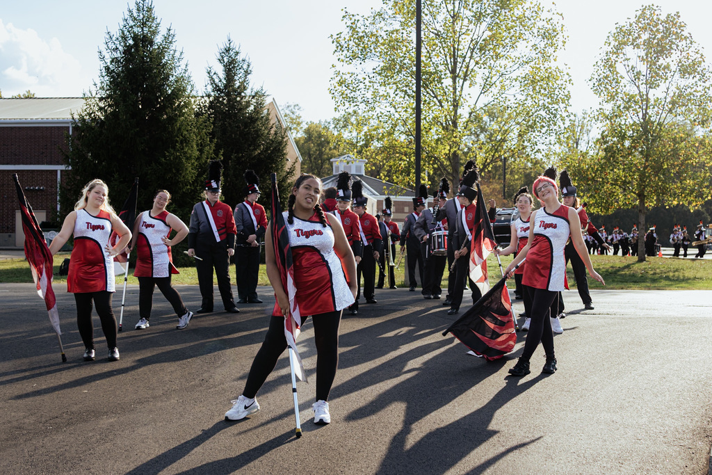 The BTHS Marching Band completing at Little Miami Band Fest