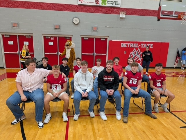 Homecoming pep rally court