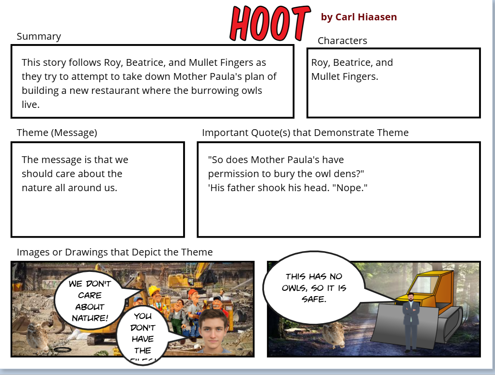 Mrs. Starline’s language arts students wrapped up their Hoot novel unit with a creative twist! 📚 Using Book Creator, they brought their learning to life through digital storytelling — combining literacy, creativity, and technology to showcase their understanding in an engaging way. 💻🦉